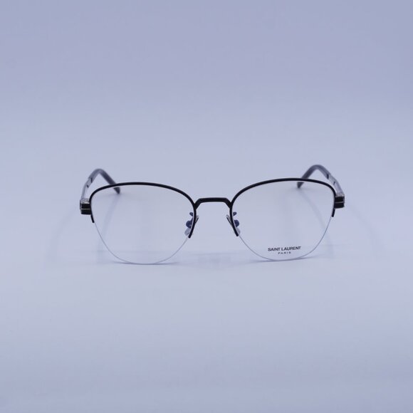 Saint Laurent SL M64 002 Eyeglasses Black/Silver 52mm Cat Eye Frame - Picture 6 of 11